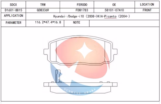 3501115xkz16A Brake Systems Manufacturer Auto Car Parts Spare Ceramic Disc Front Brake Pads for Honda